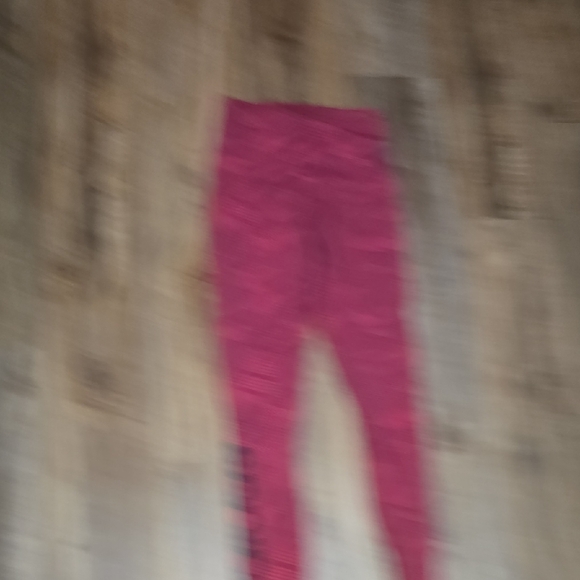 Adidas Kids Patterned Red Leggings - Picture 4 of 4
